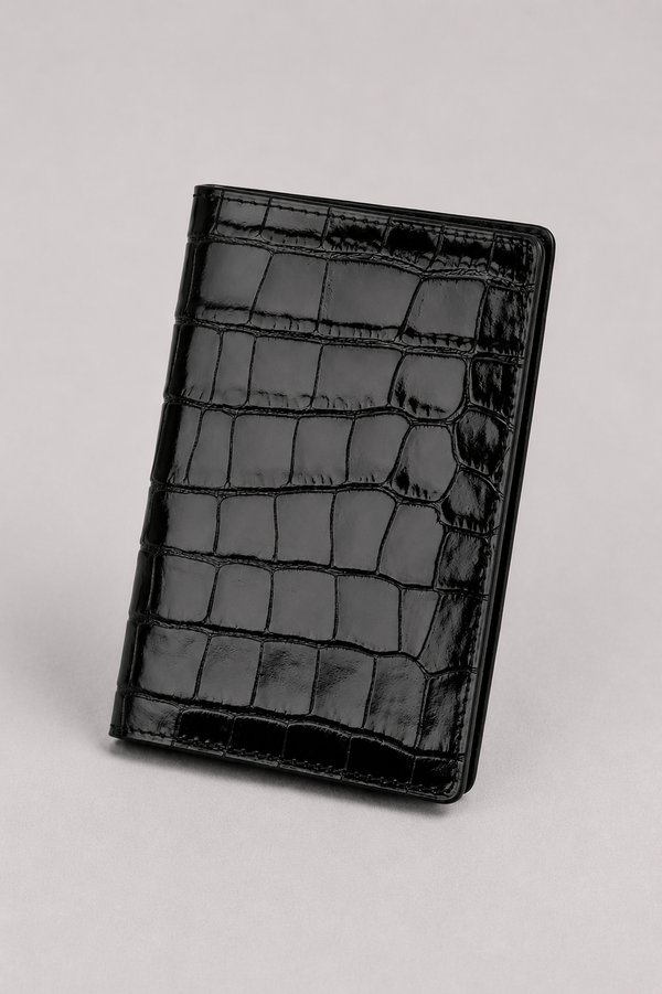 Black Portofino Passport Holder