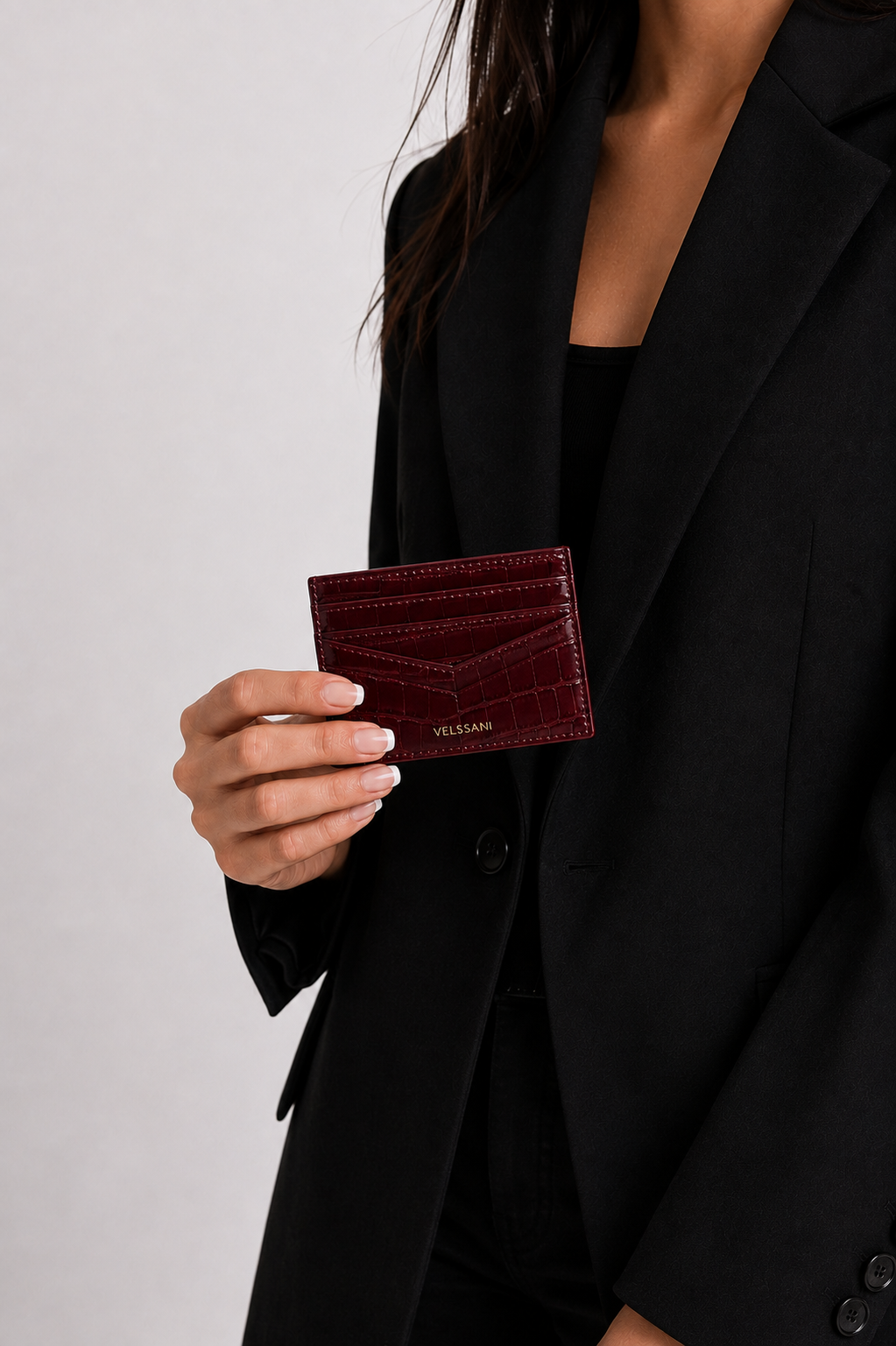 Burgundy Portofino Card Holder