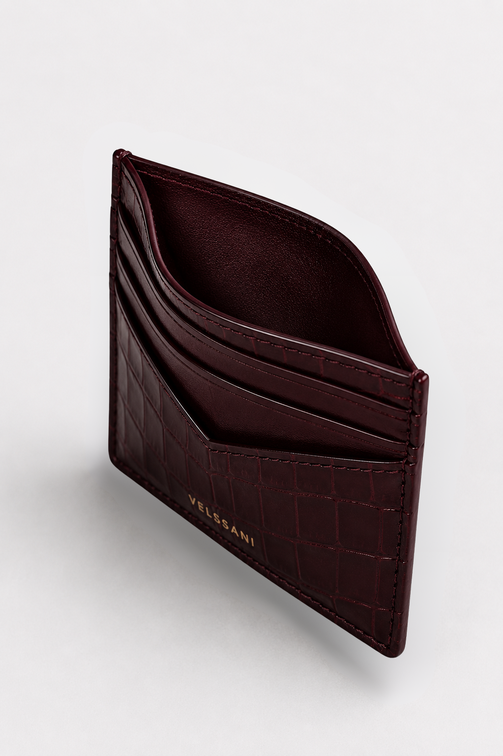 Burgundy Portofino Card Holder