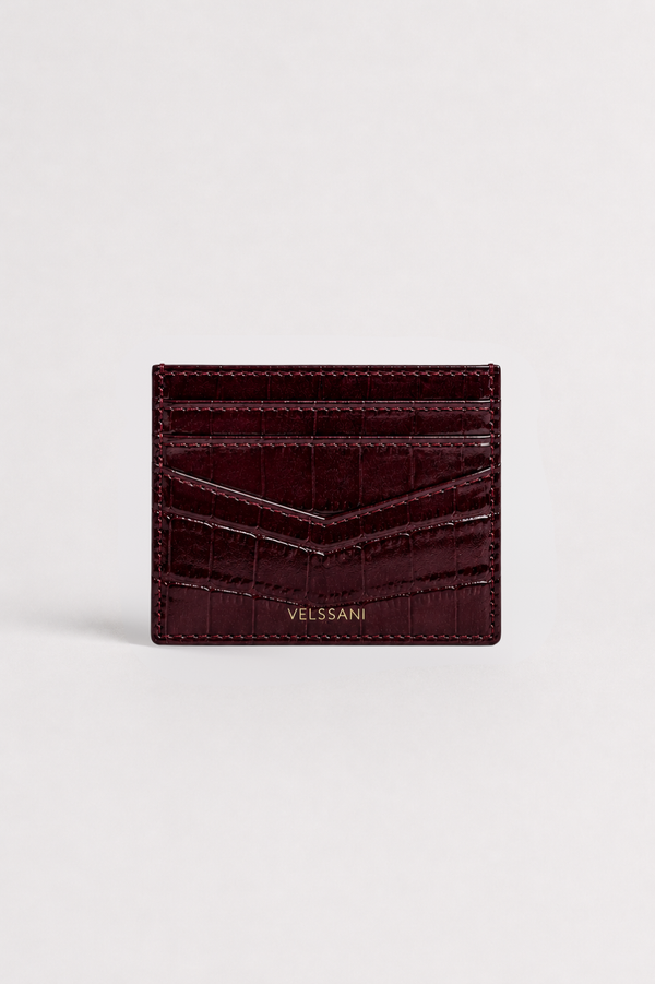 Burgundy Portofino Card Holder
